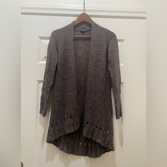 Eileen Fisher Alpaca Wool And Wool Blend Long Duster Cardigan Sweater, XS - Picture 1 of 7
